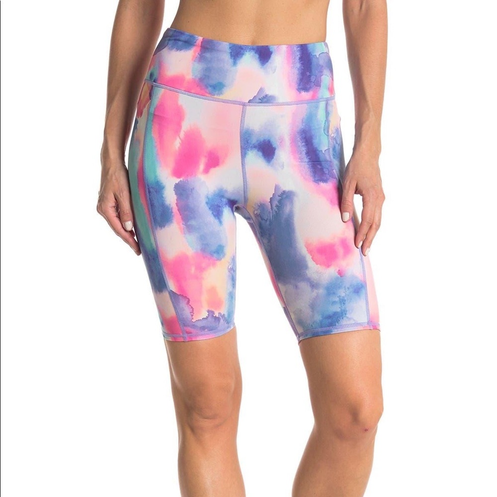 Threads 4 Thought Watercolor Dreams Multicolored Tie Dye Biker Short Leggings